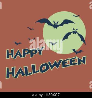 Les chauves-souris sur un fond d'une représentation stylisée Illustration de Vecteur