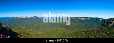 L'Australie, Nouvelle Galles du Sud, les Montagnes Bleues. Au coucher du soleil Banque D'Images