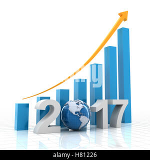 Graphique de croissance 2017 Banque D'Images