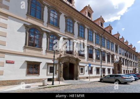 Palais Wallenstein, chambre haute du Parlement (Sénat), Valdštejnské nám. Prague, République Tchèque Banque D'Images