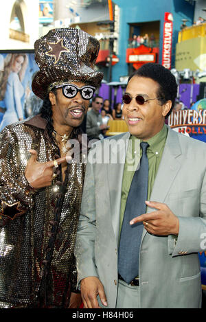 STANLEY CLARKE BOOTSY COLLINS UNDERCOVER BROTHER PREM FILM UNIVERSAL CITYWALK BURBANK LOS ANGELES USA 30 mai 2002 Banque D'Images