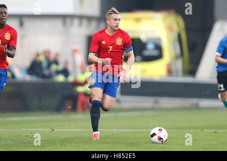 L'Estadio Municipal Pasaron, Pontevedra, Espagne. 10 Oct, 2016. Gerard Deulofeu (ESP), 10 octobre 2016 - Football/Football : joueurs de moins de 21 tour de qualification du Championnat match entre l'Espagne 5-0 U21 U21 L'Estonie à l'Estadio Municipal Pasaron, Pontevedra, Espagne. © Kawamori Mutsu/AFLO/Alamy Live News Banque D'Images