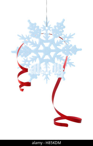 Hiver flocon transparent. Banque D'Images
