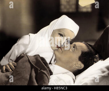 Der bunte Schleier, peint (voile) USA 1934, Regie : Richard Boleslawski, GRETA GARBO, Herbert Marshall, Ausdruck : Nonne, Krankenbett