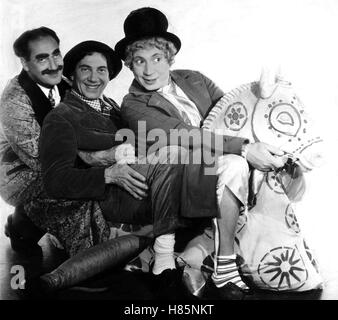 Marx Brothers : Ein Tag beim), (Marx Brothers : UNE JOURNÉE AUX COURSES) USA 1937 s/w, Regie : Sam Wood, Groucho Marx, Chico Marx, Harpo Marx, clé : Reiter, PFERD, Banque D'Images