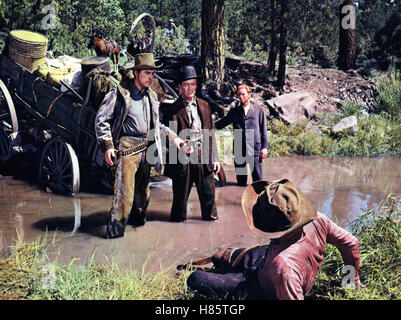 Die letzte Jagd, (LE DERNIER HUNT) USA 1955, Regie : Richard Brooks, STEWART GRANGER, ROBERT TAYLOR, RUSS TAMBLIN, LLOYD NOLAN, Ausdruck : Planwagen Banque D'Images