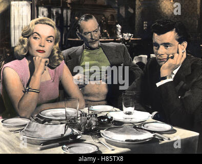 Hilfe, der Doktor kommt, médecin (AU SENS LARGE) GO 1956, Regie : Ralph Thomas, SHIRLEY EATON (li), Dirk Bogarde (re), Ausdruck : Bauch Banque D'Images