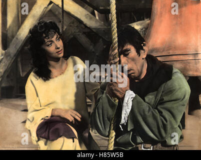 Der Glöckner von Notre Dame, (NOTRE-DAME DE PARIS) F 1956, Regie : Jean Delannoy, Gina Lollobrigida, Anthony Quinn Banque D'Images