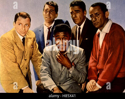 Frankie und seine Spießgesellen, (OCEAN'S ELEVEN) USA 1960, Regie : Lewis Milestone, Frank Sinatra, Dean Martin, Sammy Davis Jr., Joey Bishop  + LAWFORD Banque D'Images