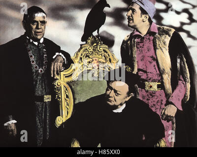 Der Rabe - Duell der Zauberer, (le corbeau) USA 1962, Regie : Roger Corman, Boris Karloff, Peter Lorre, VINCENT PRICE, Ausdruck : Edgar Allan Poe, Zauberer Banque D'Images