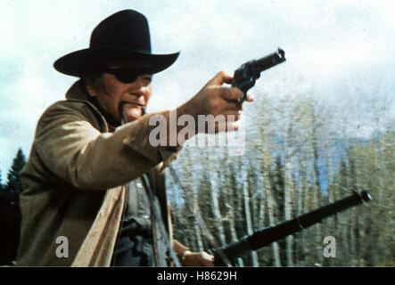 Der Maréchal, (TRUE GRIT), USA 1969, Regie : Henry Hathaway, JOHN WAYNE, Ausdruck : Revolver, Augenklappe Banque D'Images