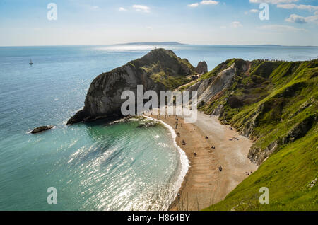 Crique de Lulworth Cove, Dorset, UK. Banque D'Images