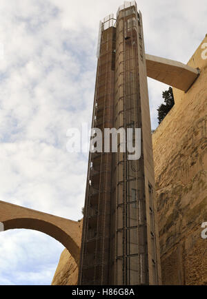 Ascenseur Barrakka, La Valette, Malte Banque D'Images