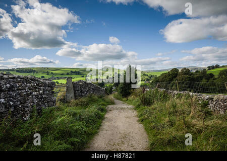 Le paysage autour de Stainforth, Yorkshire, UK. Banque D'Images