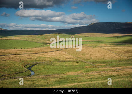 Le paysage autour de Stainforth, Yorkshire, UK. Banque D'Images