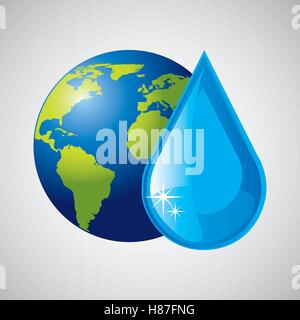 Planète terre météorologie météo la pluie goutte vector illustration eps 10 Illustration de Vecteur