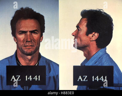 Die Flucht von Alcatraz (ESCAPE FROM ALCATRAZ) USA 1979, Regie : Don Siegel, CLINT EASTWOOD, Ausdruck : Détenu, Verbrecherfoto Banque D'Images