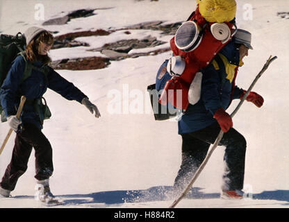 Zwei wie Katz und Maus, (partage des eaux) USA 1981, Regie : Michael Apted, BLAIR BROWN, John Belushi, Ausdruck : Schnee, Bergwanderer Banque D'Images