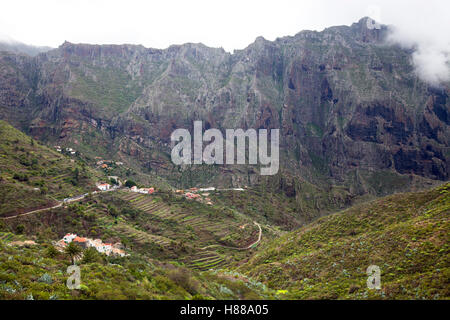 Vue depuis le Mirador de Hilda à Masca, Tenerife island, archipel des Canaries, l'Espagne, l'Europe Banque D'Images
