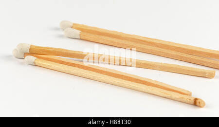 Allumettes isolated on white Banque D'Images