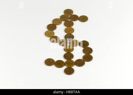 Signe du dollar fait de pièces Banque D'Images