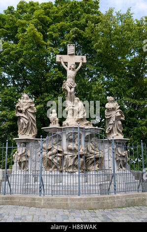 Groupe de la crucifixion dans le centre-ville historique, Bamberg, Suisse franconienne, Franconia, Bavaria Banque D'Images