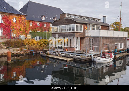 Canal Christianshavn à Copenhague, Danemark Banque D'Images