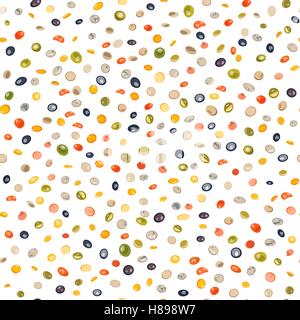 Motif transparent types de lentilles jaune, brun, vert, rouge, vert, noir lentilles . Vector illustration Illustration de Vecteur