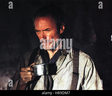 Erbarmungslos, (THE UNFORGIVEN) USA 1992, Regie : Clint Eastwood, CLINT EASTWOOD, Ausdruck : Hosenträger, Tasse Banque D'Images