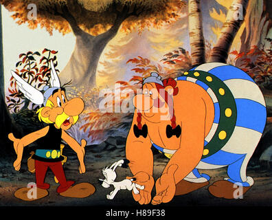 Asterix dans Amerika, (ASTÉRIX ET LES INDIENS) D 1993, Regie : Gerhard Hahn, Ausdruck : Obélix, Idefix Banque D'Images