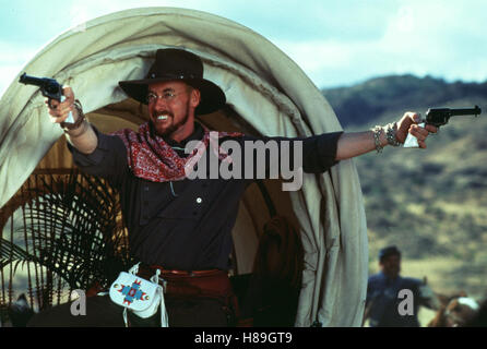 Les familiales East - der Wieden 433 vom Rio Grande, LES WAGONS (EST) USA 1995, Regie : Peter Markle, JOHN C. McGINLEY, Ausdruck : Planwagen, Schießen, revolver, Waffe Banque D'Images