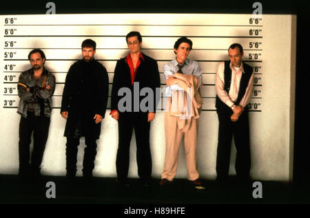 Die üblichen Verdächtigen, (The Usual Suspects) USA 1995, Regie : Bryan Singer, KEVIN POLLAK, STEPHEN BALDWIN, Benicio DEL TORO, GABRIEL BYRNE, Kevin Spacey, Gegenüberstellung Banque D'Images