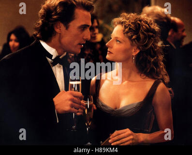 Contact (Contact), USA 1997, Regie : Robert Zemeckis, MATTHEW McCONAUGHEY, JODIE FOSTER, Ausdruck : Champagner, Sekt, Glas, Abendgarderobe Banque D'Images