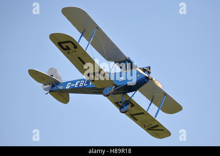 Shuttleworth Collection's de Havilland DH60 Cirrus Moth G-EBLV lors d'un spectacle aérien à Old Warden, UK Banque D'Images