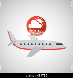 Billet d'avion. météo icône soleil pluie illustration vecteur eps 10 Illustration de Vecteur