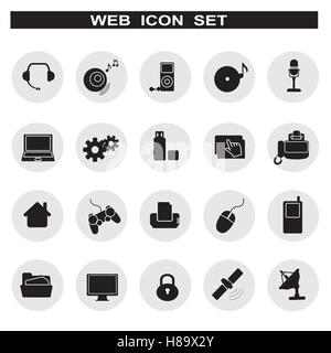 Icônes Web pour l'entreprise et de la communication, vecteur Illustration de Vecteur