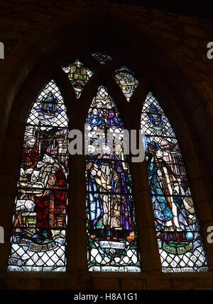 Un vitrail dans la Cathédrale St Machar, Aberdeen, Ecosse Banque D'Images