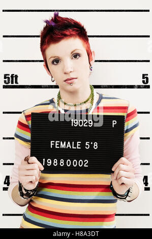 Les policières mug shot Banque D'Images