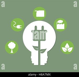 Rendez-vous sur l'écologie vert Illustration de Vecteur