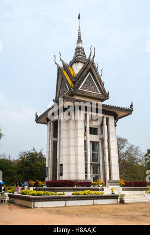 Monument à Coeung Ek, champs de la mort, au Cambodge Banque D'Images