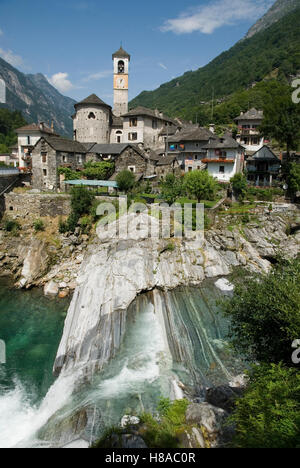 Église paroissiale Madonna Degli Angeli, église Notre Dame des Anges, Lavertezzo, Tessin, Suisse, Europe Banque D'Images