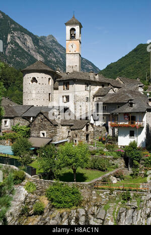 Église paroissiale Madonna Degli Angeli, église Notre Dame des Anges, Lavertezzo, Tessin, Suisse, Europe Banque D'Images