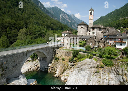 Église paroissiale Madonna Degli Angeli, église Notre Dame des Anges, Lavertezzo, Tessin, Suisse, Europe Banque D'Images