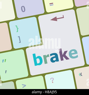 Bouton de frein sur la touche du clavier PC ordinateur Banque D'Images