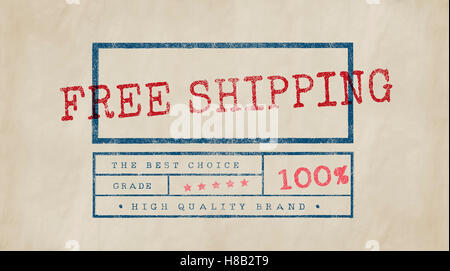 Shiiping gratuitement en ligne Produits populaires Shippment Banque D'Images