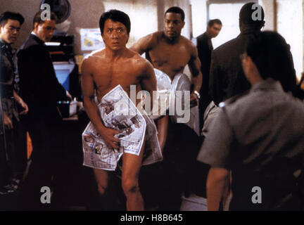 Rush Hour 2, l'heure de pointe (2) USA 2001, Regie : Brett Ratner, JACKIE CHAN, Chris Tucker, Ausdruck : Zeitung Banque D'Images