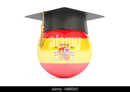 L'éducation en Espagne, rendu 3D concept isolé sur fond blanc Banque D'Images