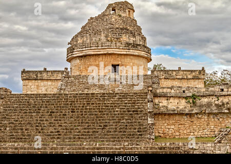 Observatoire maya Chichen Itza au Mexique Banque D'Images