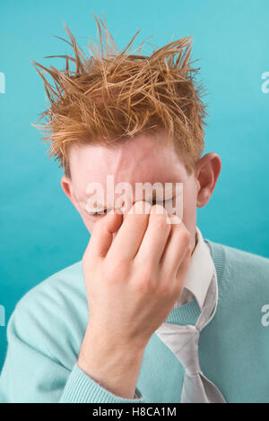 L'homme stressé Banque D'Images