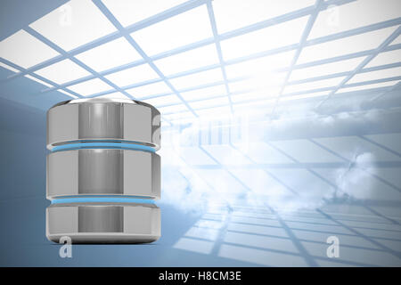 Image composite de l'icône de stockage cloud Banque D'Images